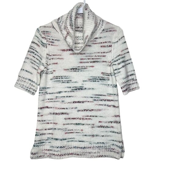 Etcetera Sweater S Wool Blend Knit Cowl Neck Short Sleeve Pullover Size Small - Picture 1 of 11